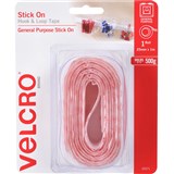 VELCRO BRAND   STICKON HOOK AND LOOP TAPE 25MM X 1M WHITE
