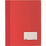 DURABLE PREMIUM FLAT FILE A4 TRANSLUSCENT RED