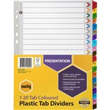MARBIG INDEX DIVIDER MANILLA 120 TAB A4 ASSORTED