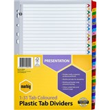 MARBIG INDEX DIVIDER MANILLA 131 TAB A4 ASSORTED