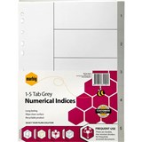 MARBIG INDEX DIVIDER PP 15 TAB A4 GREY