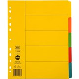 MARBIG EXTRA WIDE DIVIDER MANILLA 5TAB A4 BRIGHT ASSORTED