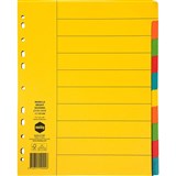 MARBIG EXTRA WIDE DIVIDER MANILLA 10TAB A4 BRIGHT ASSORTED