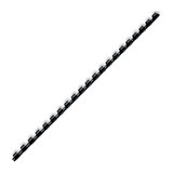 REXEL PLASTIC BINDING COMB ROUND 21 LOOP 8MM A4 BLACK BOX 100
