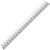 REXEL PLASTIC BINDING COMB ROUND 21 LOOP 20MM A4 WHITE BOX 100