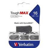 VERBATIM TOUGHMAX USB20 FLASH DRIVE 16GB BLACK
