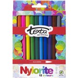 TEXTA NYLORITE COLOURING MARKERS ASSORTED PACK 12