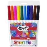 TEXTA SMARTTIP COLOURING MARKERS ASSORTED WALLET 10