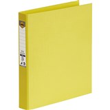 MARBIG LINEN RING BINDER PE 2D 25MM A4 LEMON