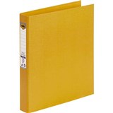 MARBIG LINEN RING BINDER PE 2D 25MM A4 YELLOW