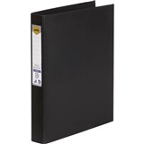 MARBIG LINEN RING BINDER PE 4D 25MM A4 BLACK