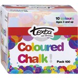 TEXTA CHALK DUSTLESS ASSORTED COLOURS PACK 100