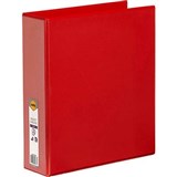 MARBIG CLEARVIEW INSERT RING BINDER 2D 50MM A4 RED
