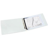 MARBIG INSERT RING BINDER PVC LANDSCAPE 3D 32MM A3 WHITE