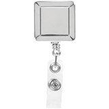 REXEL ID HEAVY RETRACTABLE ID CARD HOLDER REEL CHROME