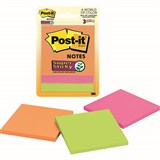 POSTIT 3321SSAU SUPER STICKY NOTES 45 SHEETS PER PAD 76 X 76MM RIO DE JANEIRO PACK 3
