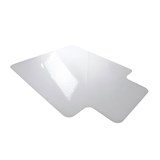 FLOORTEX CHAIRMAT KEYHOLE CARPET PVC LOW PILE 1140 X 1350MM CLEAR