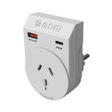 MOKI TRAVEL ADAPTOR PLUS OUTBOUND AUSNZ TO EUROPE WHITE