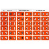 AVERY 43343 LATERAL FILE LABEL SIDE TAB YEAR CODE 3 25 X 38MM DARK ORANGE PACK 180