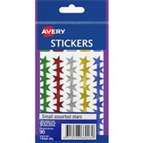 AVERY 932352 MERIT STAR STICKERS 14MM ASSORTED PACK 90