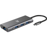 XTREMEMAC TYPEC HUB WITH 8 PORTS GREY