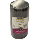 RAINBOW CORRUGATED SCALLOPED BORDER ROLL 60MM X 15M BLACK