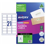 AVERY 936097 J8160 ADDRESS LABELS INKJET 21UP WHITE PACK 50