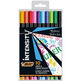 BIC INTENSITY FINELINER 04MM ASSORTED PACK 10