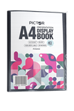 PRESENTATION DISPLAY BOOK A4 WITH INSERT COVER 40PKT BLACK
