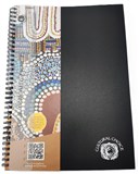 CULTURAL CHOICE NOTEBOOK A5 200PG SPIRAL SIDE OPEN PP BLACK