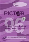 PICTOR PREMIUM PRO A4 96 PAGE PP EXERCISE BOOK DOTTED THIRDS 14MM 70GSM GALAXY