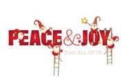CHRISTMAS CARD JOYFUL SANTAS