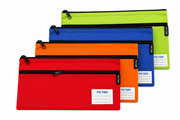 PICTOR OXFORD HEAVY DUTY DOUBLE ZIP PENCIL CASE 350 X 180 MM ASSORTED