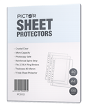 PICTOR SHEET PROTECTOR A4 40MICRON PP CLEAR