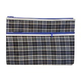PICTOR TARTAN DOUBLE ZIP PENCIL CASE 350 X 260 MM
