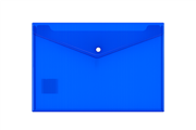 DOCUMENT WALLET A4 BUTTON BLUE