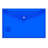 DOCUMENT WALLET  PP WITH BUTTON A4 BLUE