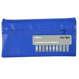 PICTOR NAME ALPHABET PENCIL CASE 350 X 180MM BLUE