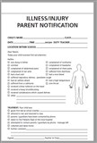 STANDARD SCHOOL FIRST AID ILLNESSINJURY BOOK DUPLICATE A5 100 PAGES