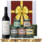 CORPORATE GIFT HAMPER GOURMET HAMPER WITH DEBORTOLI BIG RIVERS SHIRAZ