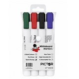 PICTOR MARKER WHITEBOARD BULLET ASSTD PK4