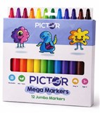PICTOR COLOURED MEGA MARKERS PACK 12