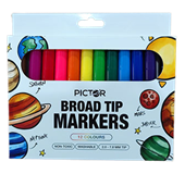 PICTOR SMART BROAD TIP MARKER COLOURED PACK 12