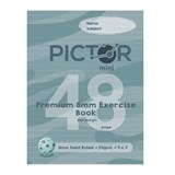PICTOR PREMIUM MINI 225 X 175MM 48 PAGE EXERCISE BOOK 8MM RULED 70GSM MOON