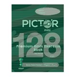 PICTOR PREMIUM MINI 225 X 175MM 128 PAGE EXERCISE BOOK 8MM RULED 70GSM ALIEN
