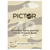 PICTOR PREMIUM A4 48 PAGE PROJECT BOOK 18MM PLAINDOTTED THIRDS 70GSM CAPRICORN