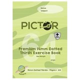 PICTOR PREMIUM PRO EXERCISE BOOK A4 64 PAGE 14MM DOTTED THIRDS PP 70GSM SATURN
