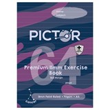 PICTOR PREMIUM PRO EXERCISE BOOK A4 64 PAGE 11MM RULED PP 70GSM CANCER