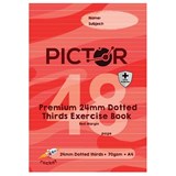 PICTOR PREMIUM PRO EXERCISE BOOK A4 48 PAGE 24MM DOTTED THIRDS PP 70GSM ROCKET