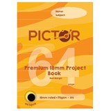 PICTOR PREMIUM A4 64 PAGE PROJECT  BOTANY BOOK 18MM PLAINRULED 70GSM ECLIPSE